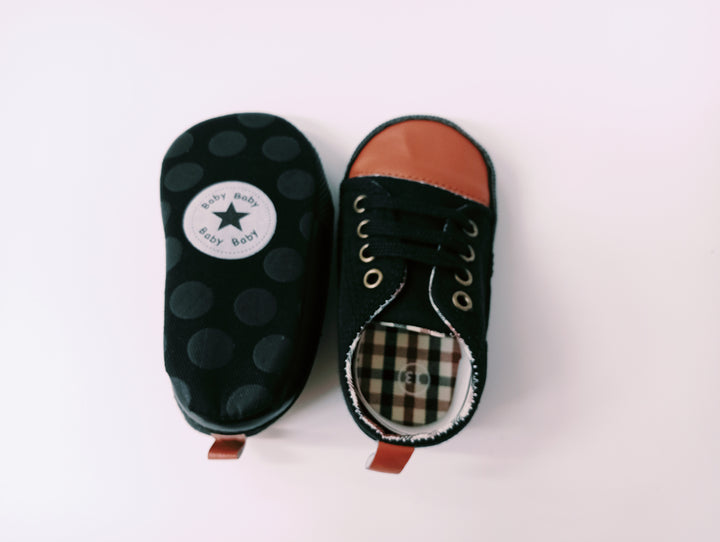 Black/Brown Baby Sneakers