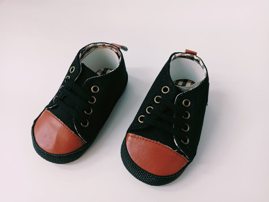Black/Brown Baby Sneakers