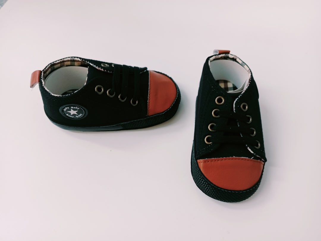 Black/Brown Baby Sneakers