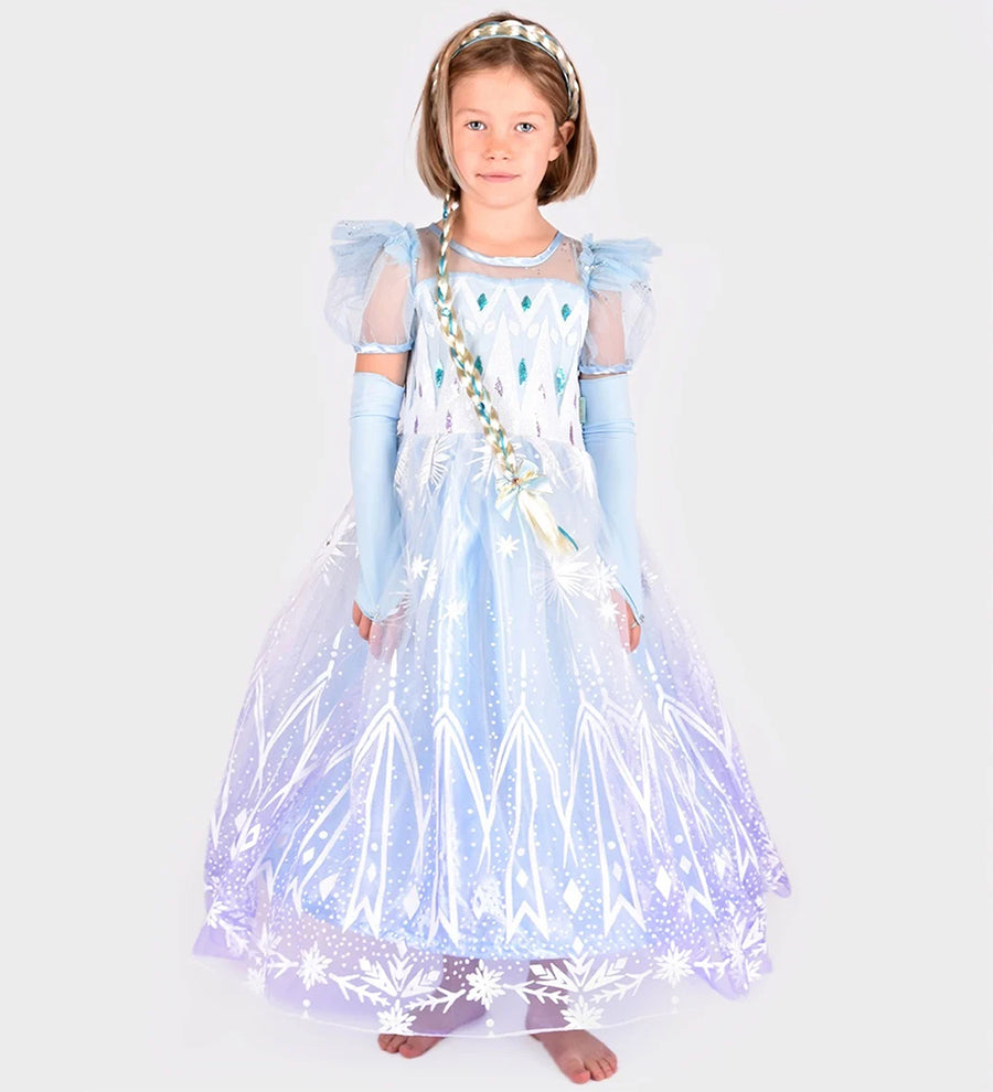 Blue Frozen Dress with Sleeves