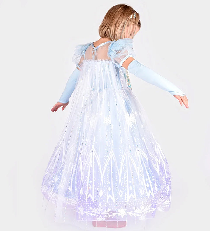 Blue Frozen Dress with Sleeves