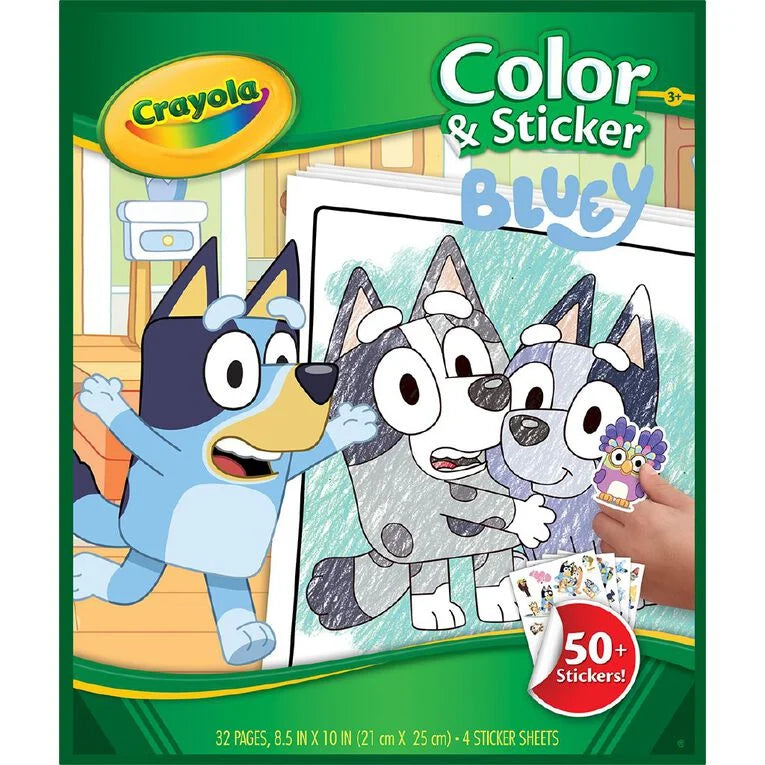 Bluey Colour and Sticker Book Crayola