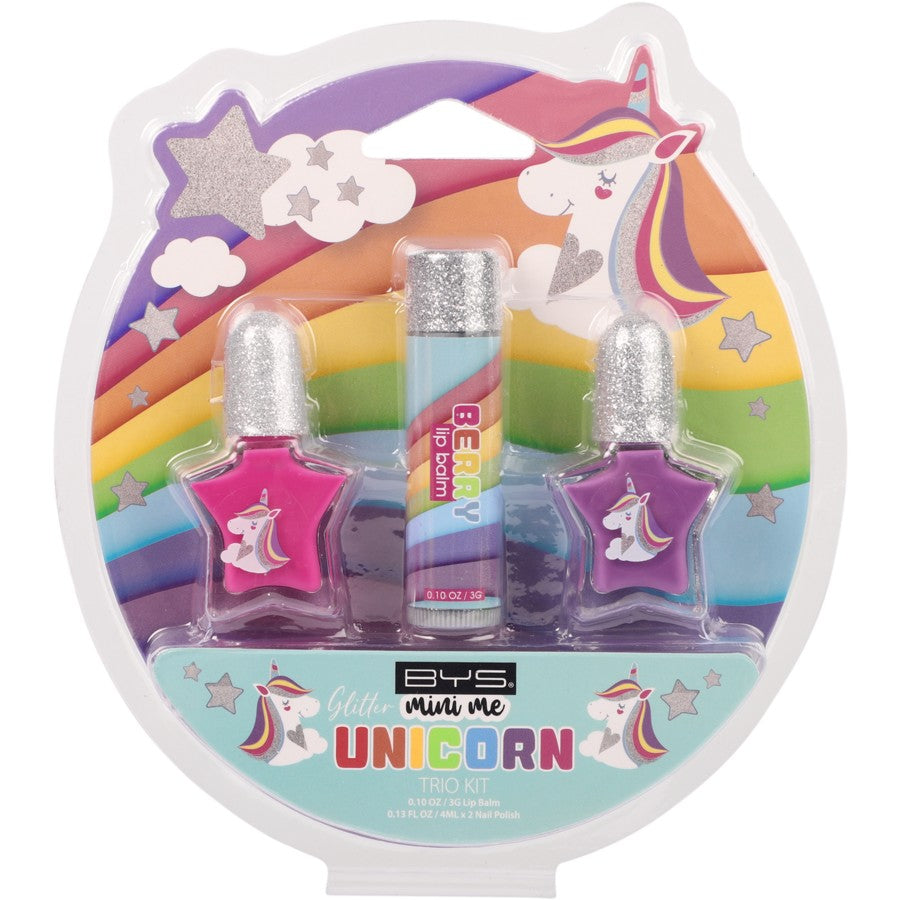 Bys unicorn lipgloss and nail polish 3pk