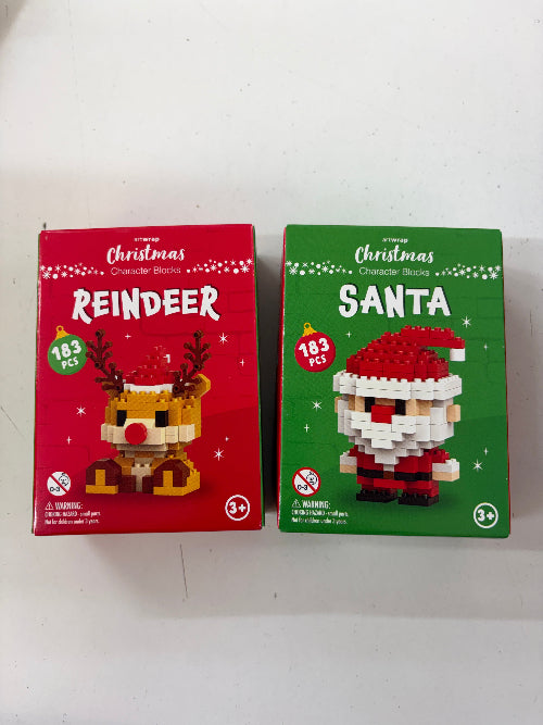 Christmas Character Block sets in reindeer or santa theme