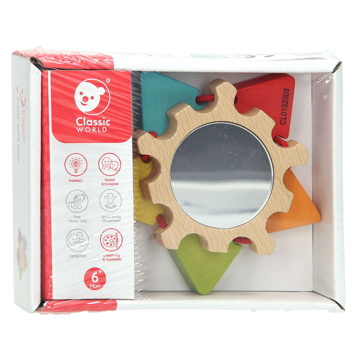 Classic World Wooden Mirror Flower