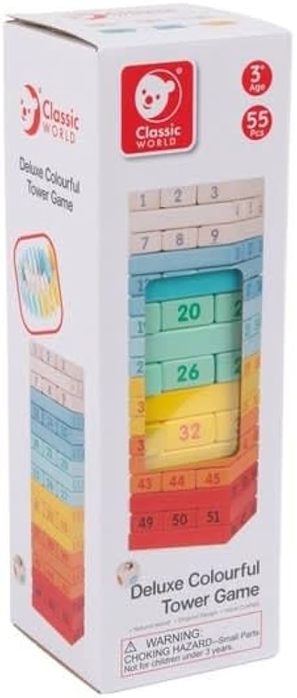 Classic World Deluxe Colourful Tower Game