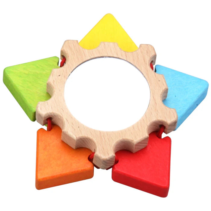 Classic World Wooden Mirror Flower