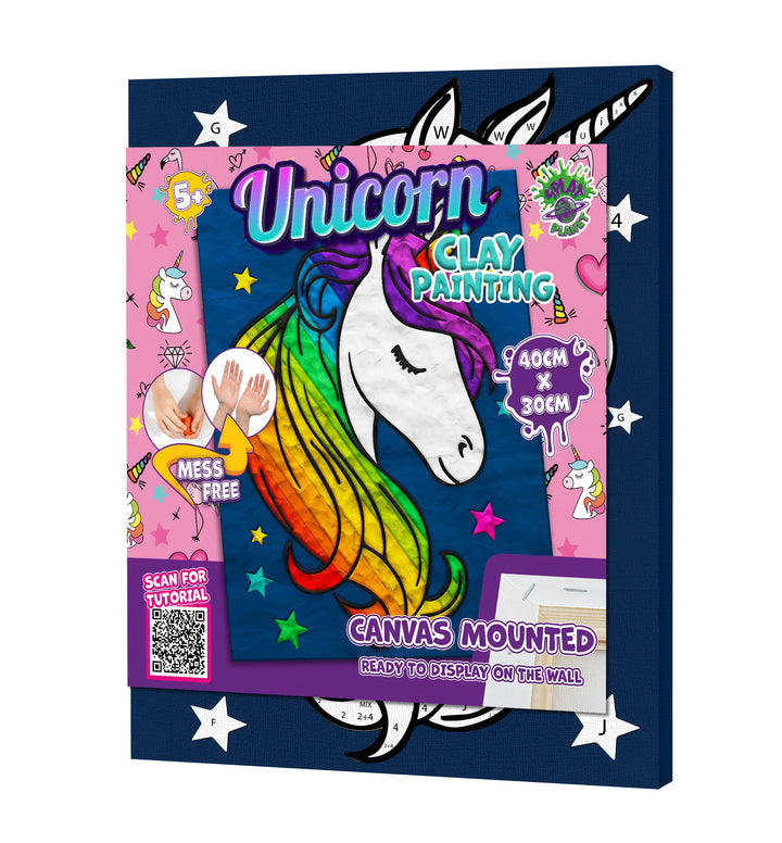 Clay Paint By Number Kit Unicorn - Splash Planet