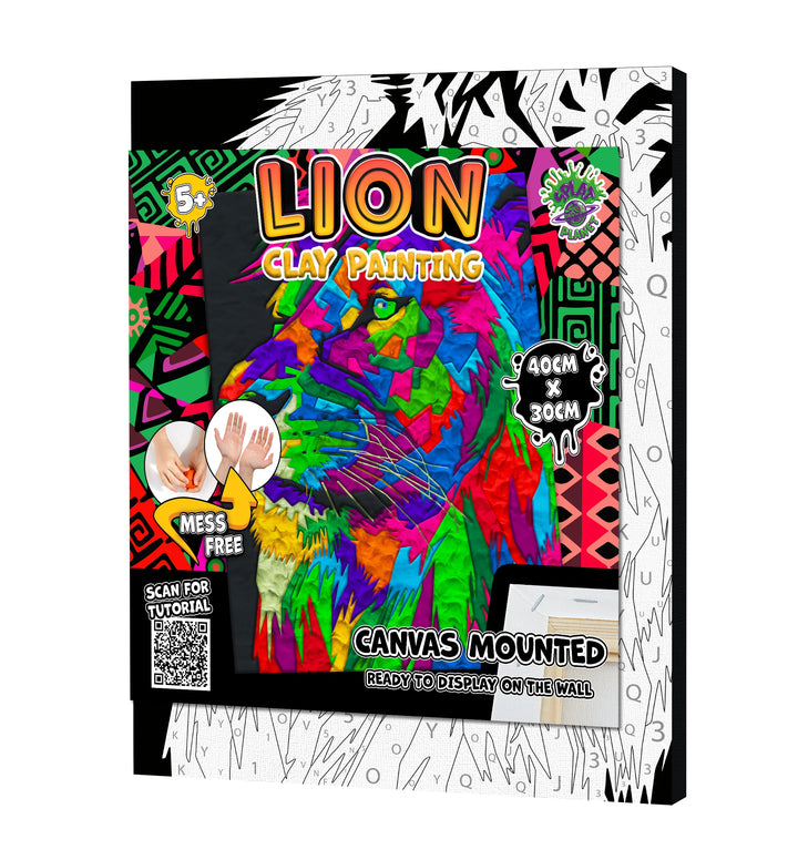 Clay Paint By Number Kit lion - Splash Planet
