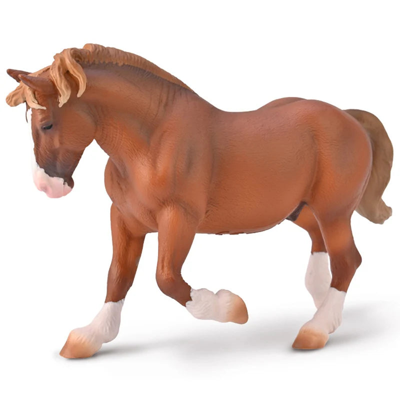 CollectA Breton Draft Horse Stallion - Chestnut