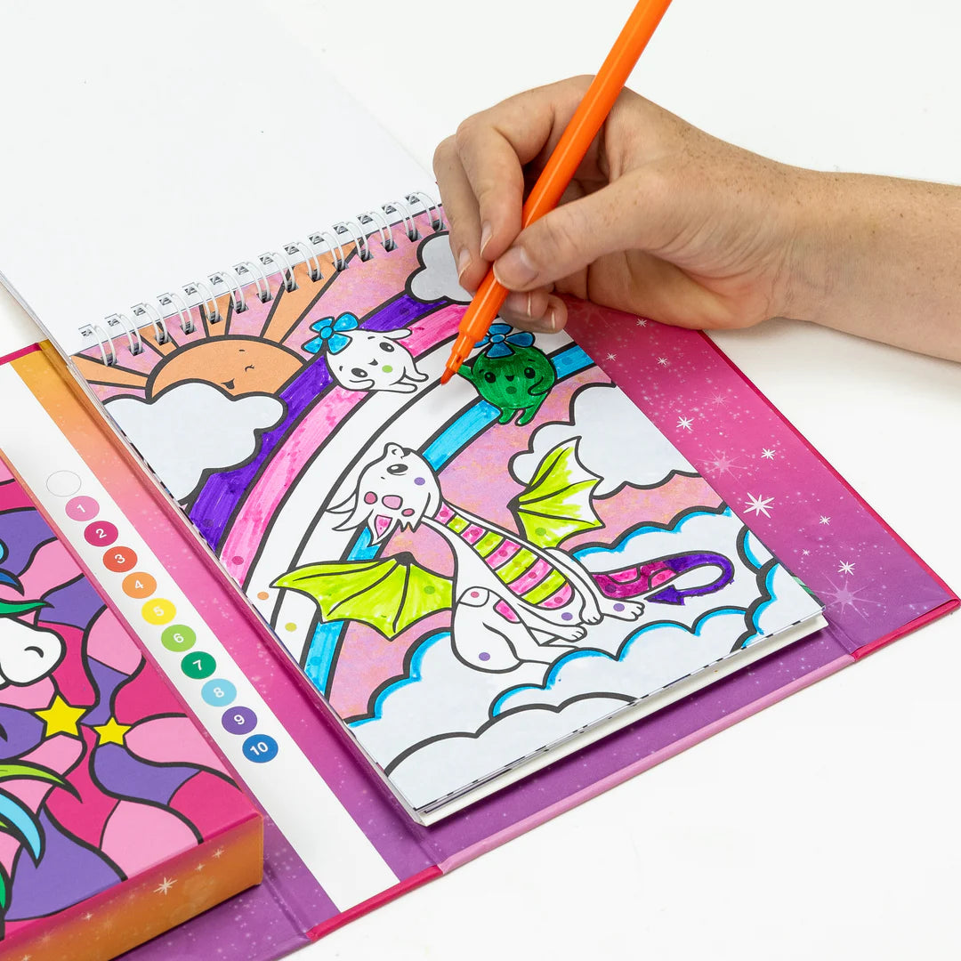  Colouring Set Unicorn Dreaming colour by numbers tiger tribe