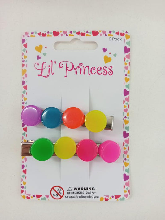 Colourful Buttons Hair clips