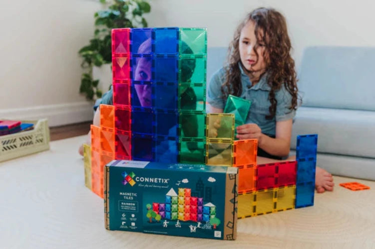 Connetix magnetic tiles Rainbow Rectangle 18 piece