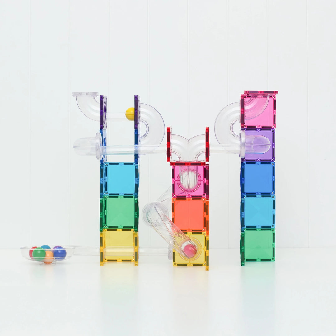 Connetix Magnetic Tiles Bright Ball Run Pack 114 pieces
