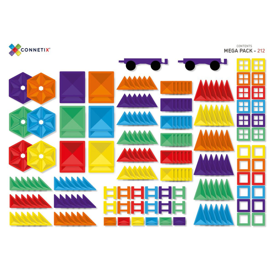 Connetix Magnetic Tiles Rainbow Mega Pack 212 piece