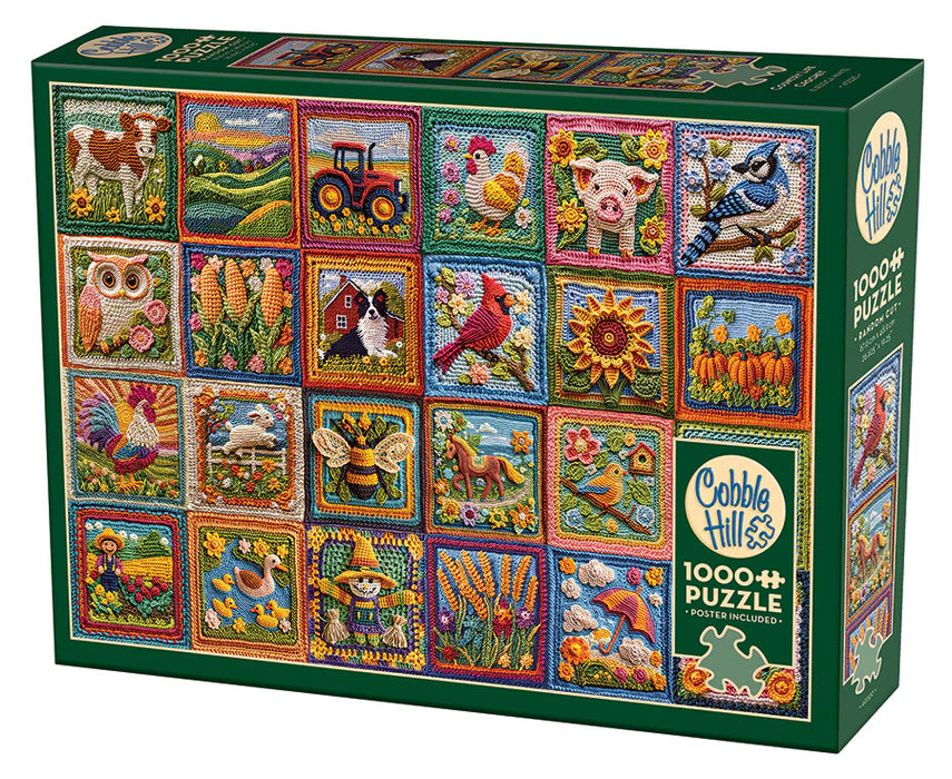 1000 Piece Puzzle Country Life Crochet - Cobble Hill