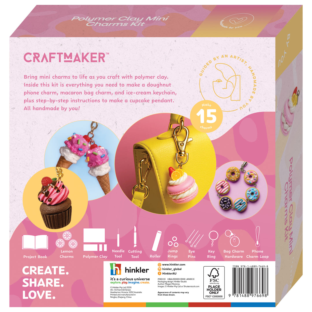 Craft Maker Polymer Clay Mini Charms Kit