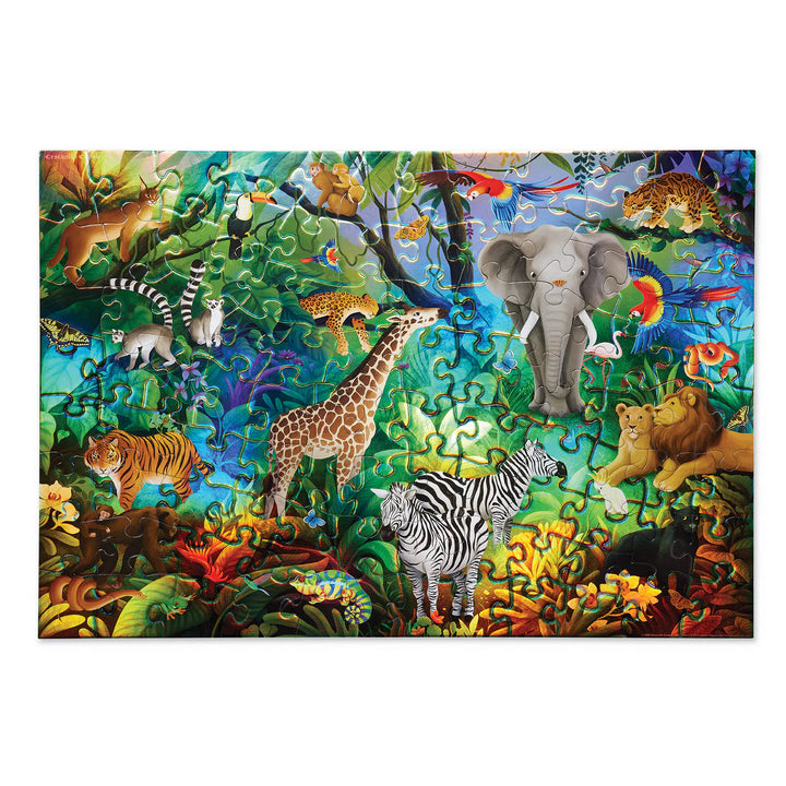 Crocodile Creek 100pc Holographic Puzzle - Jungle Paradise