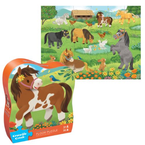 Crocodile Creek 36pc Pretty Ponies Floor Puzzle