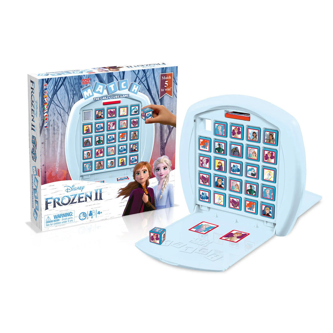 Disney Frozen II matching game with packaging on a white background