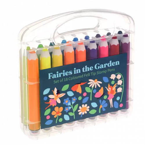 Fairies In The Garden Felt Tip Stamp Pens 
