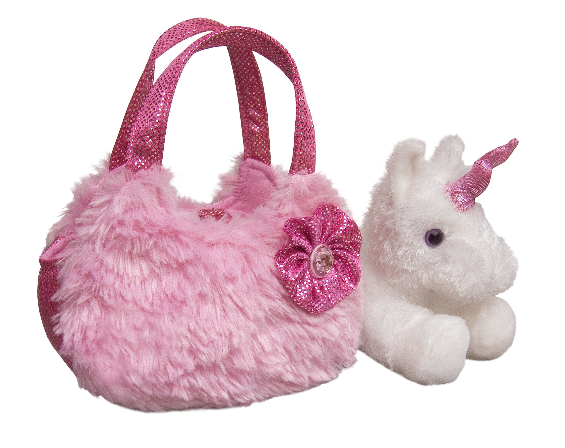 Fancy Pals Pet Carrier Plush Pink Kidzstuffonline