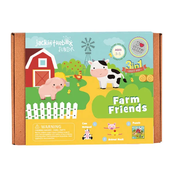 Farm Friends 3 in 1 DIY Craft Box