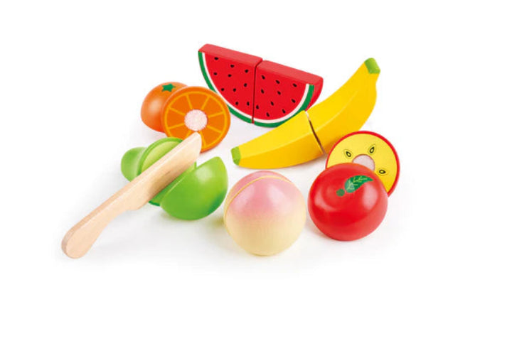 wooden cutting Farm Shop Fruit Playset Hape