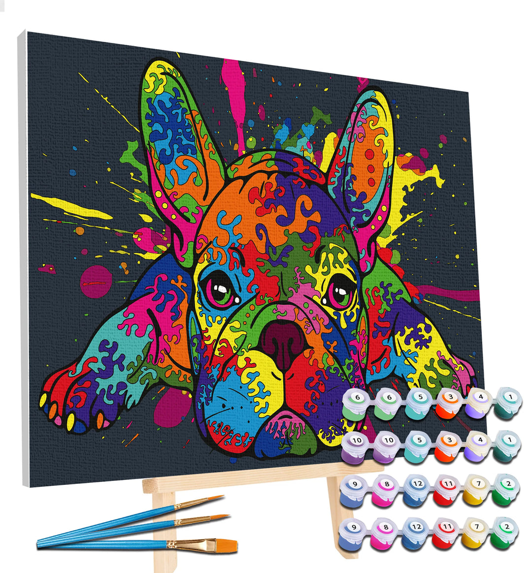 Paint By Number Kit French Bulldog - Splash Planet