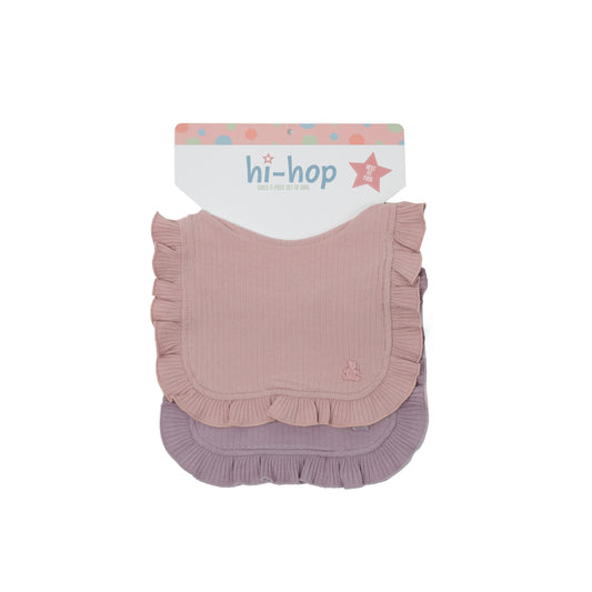 Hi Hop Frilly Bib 2pc Pink/Lilac