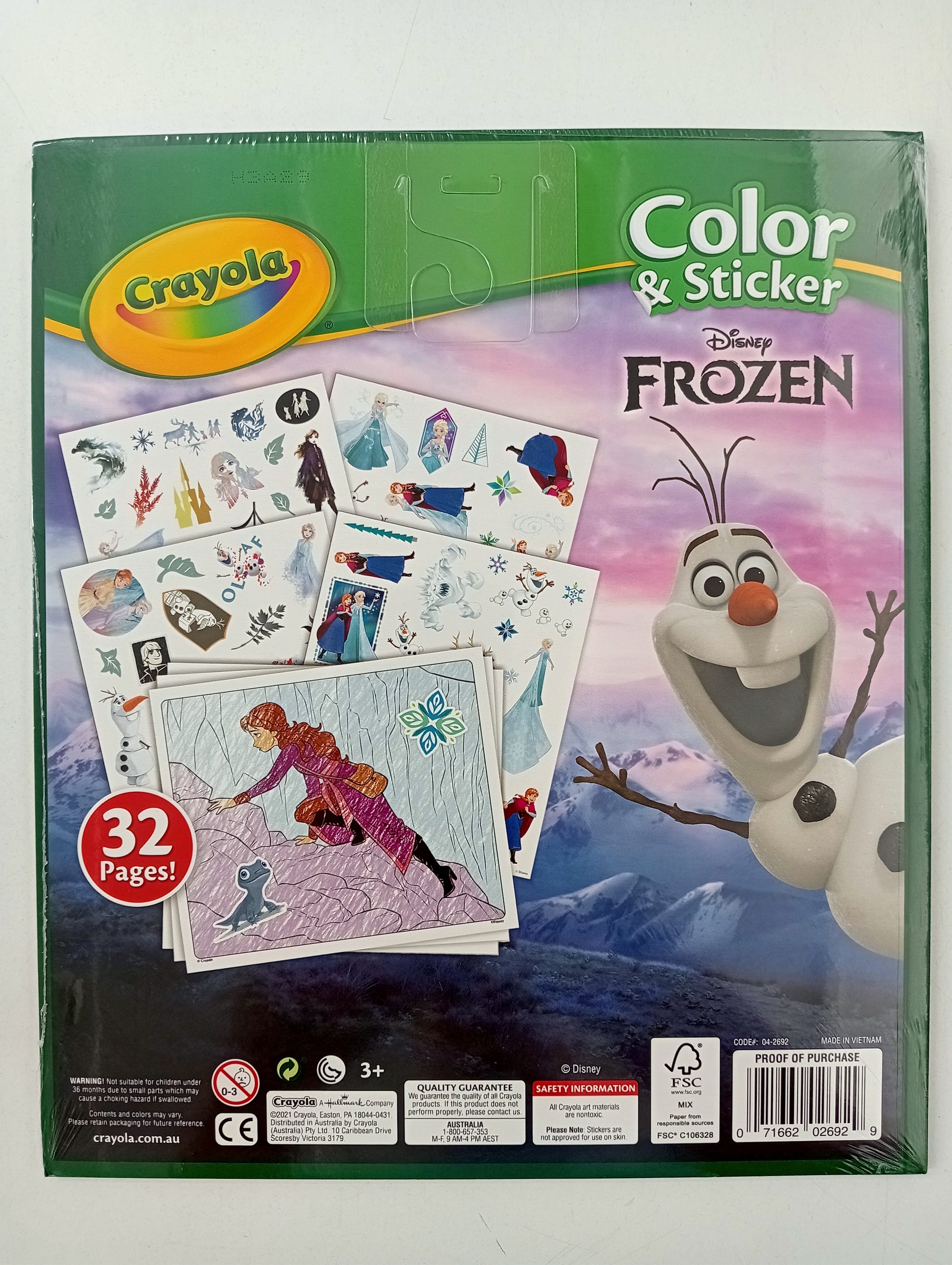 Frozen Colour and Sticker Book Crayola