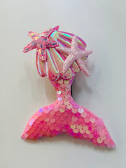 Mermaid tail Hair clip pink