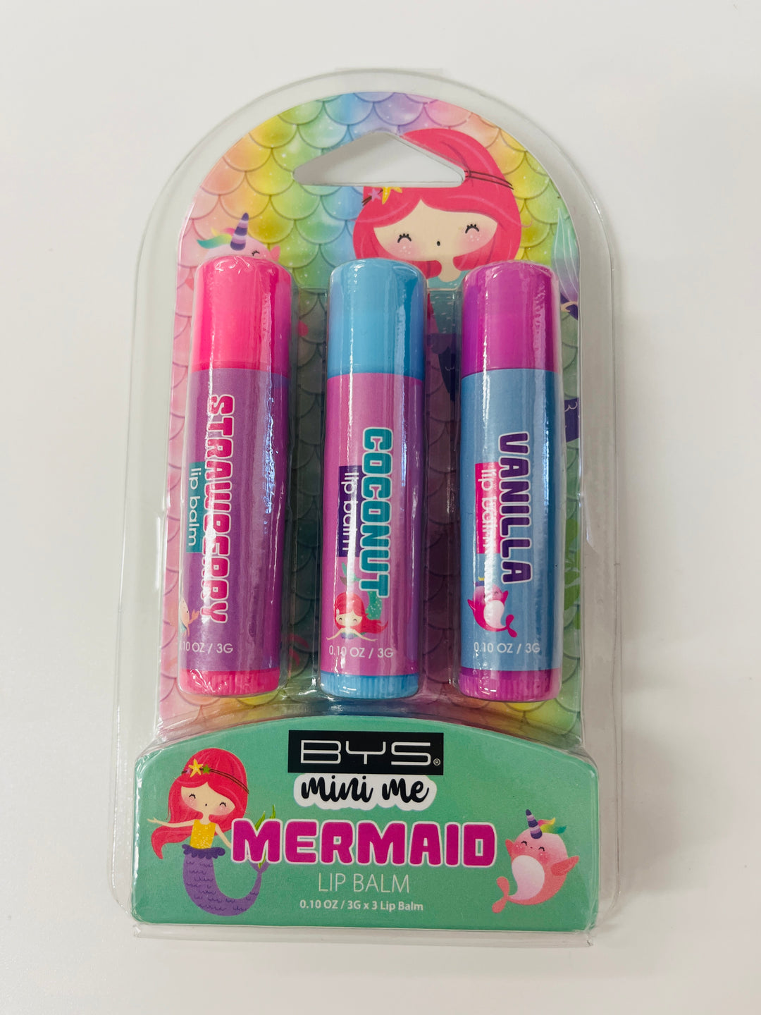 Mermaid 3 pk lip balm