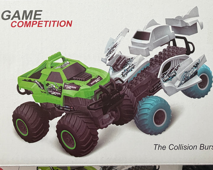 Sneak Power 1:16 Remote Control Large Wheeled Cross Country Collision Burst Vehicle WHITE