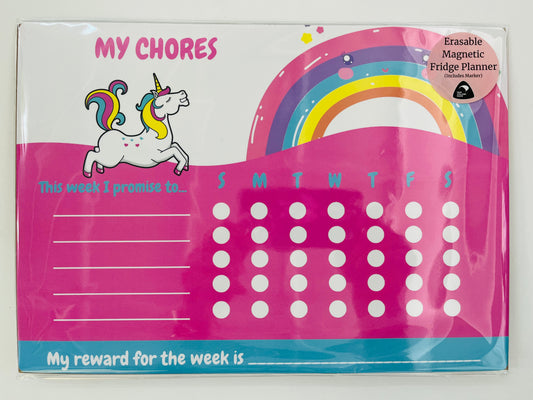 unicorn chore chart magnetic