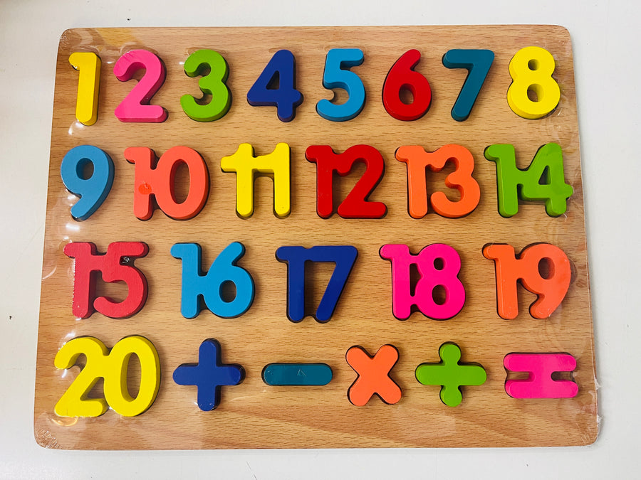 Wooden number puzzle 