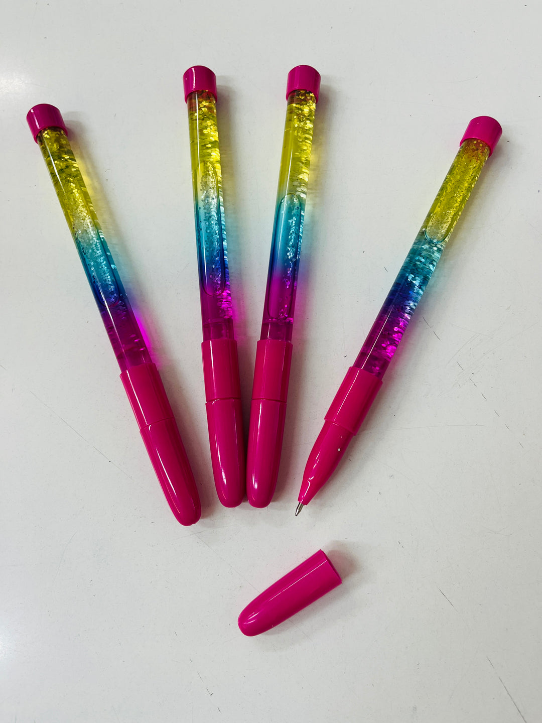 Rainbow glitter pen