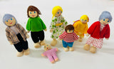 Doll Family of 7 Wooden