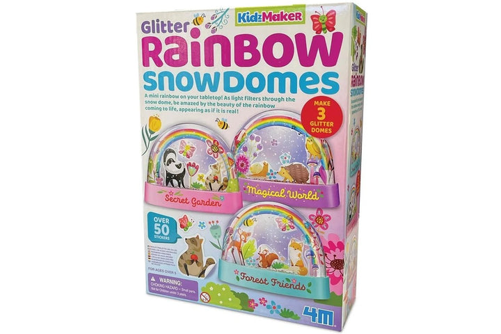 Glitter Rainbow Snow Domes