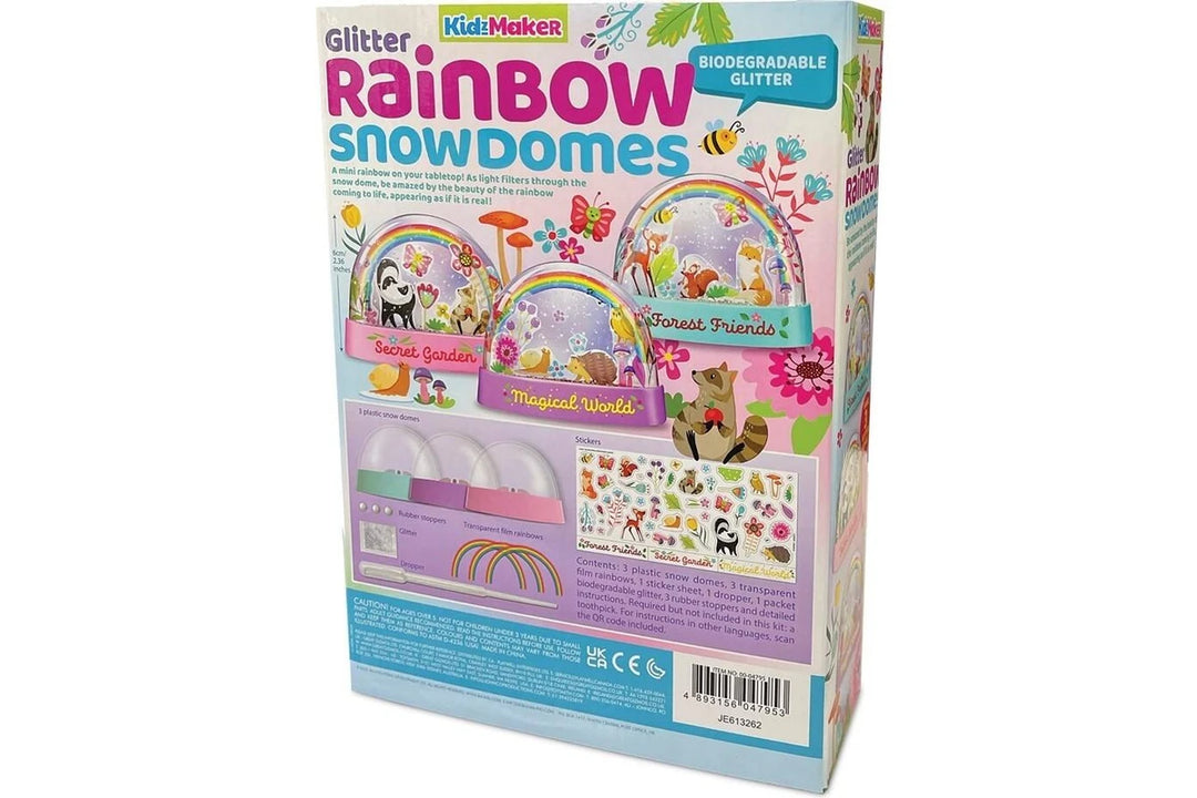 Glitter Rainbow Snow Domes