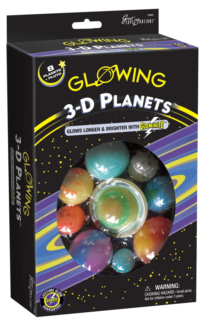 Glowing 3D Planets