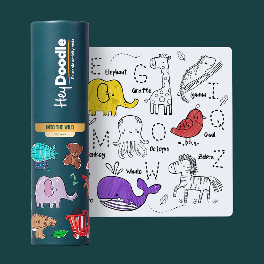 Hey Doodle Washable colouring Mat into the wild