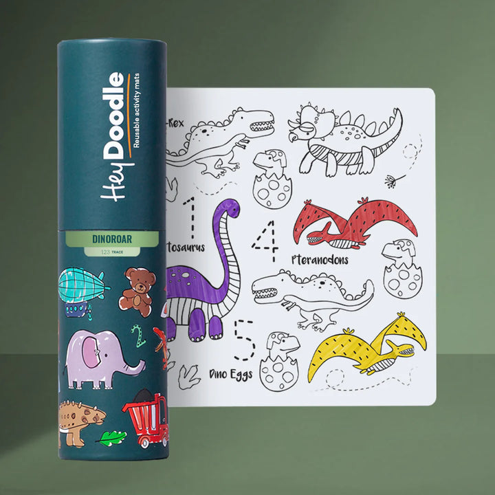 Hey Doodle Washable colouring Mat Dinoroar