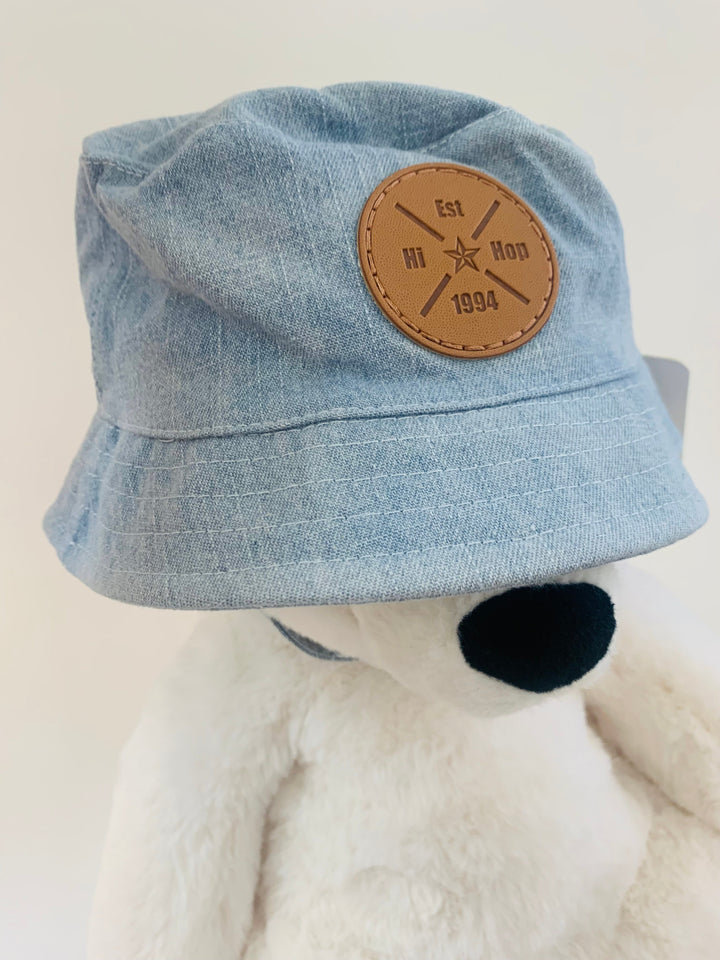 Hi Hop Denim Yellow/Navy Bucket Hat 3-4YR