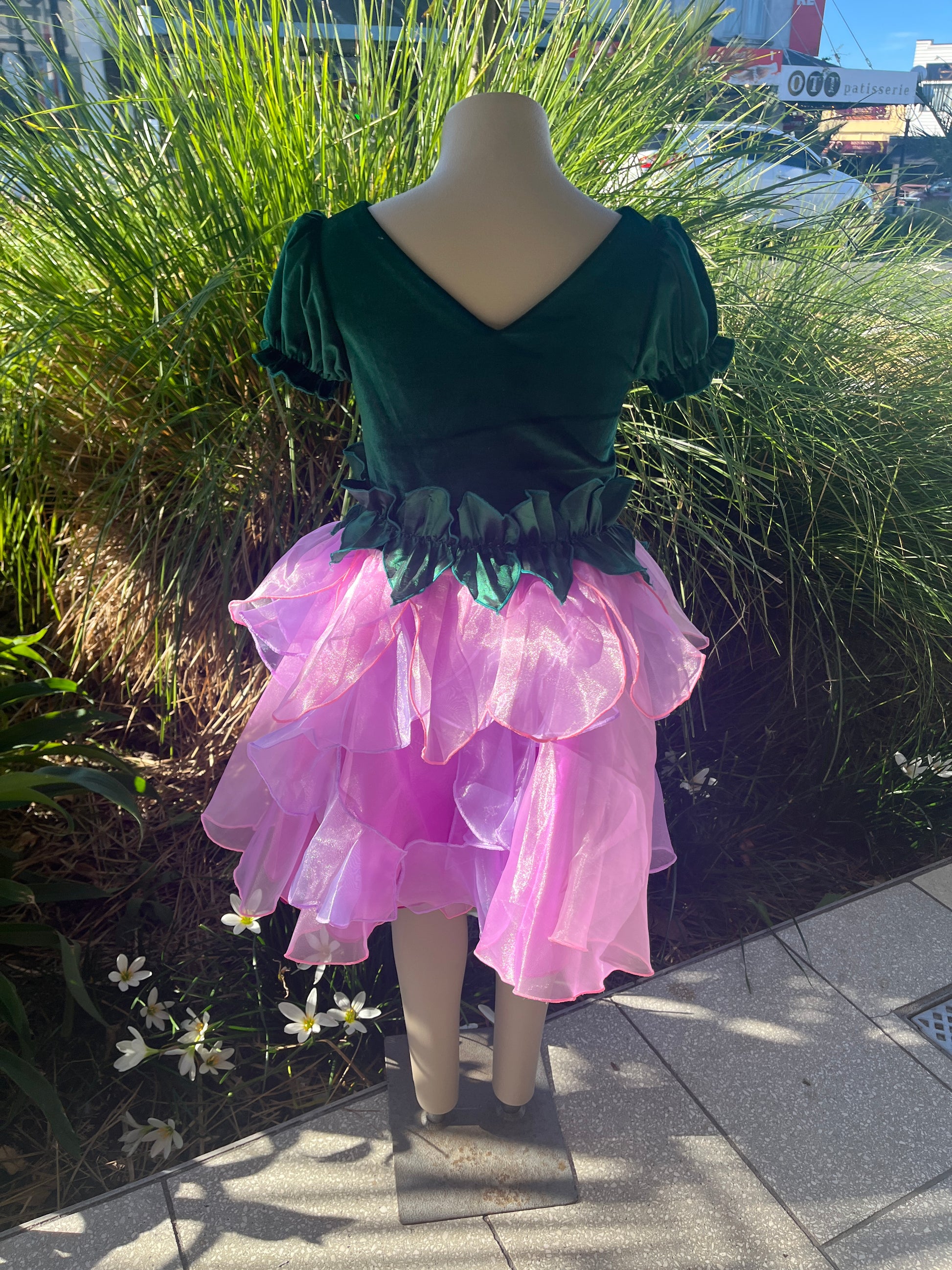 Forest fairy dress back view 