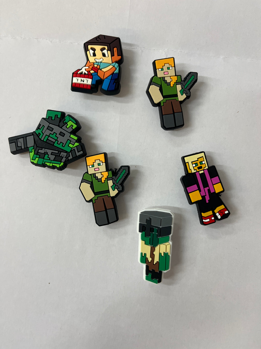 Minecraft shoe Charms 6 pieces