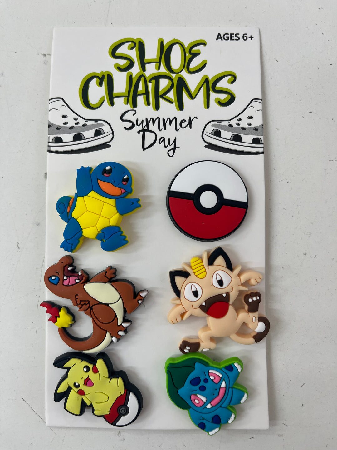 Pokemon shoe charm 6 pack set