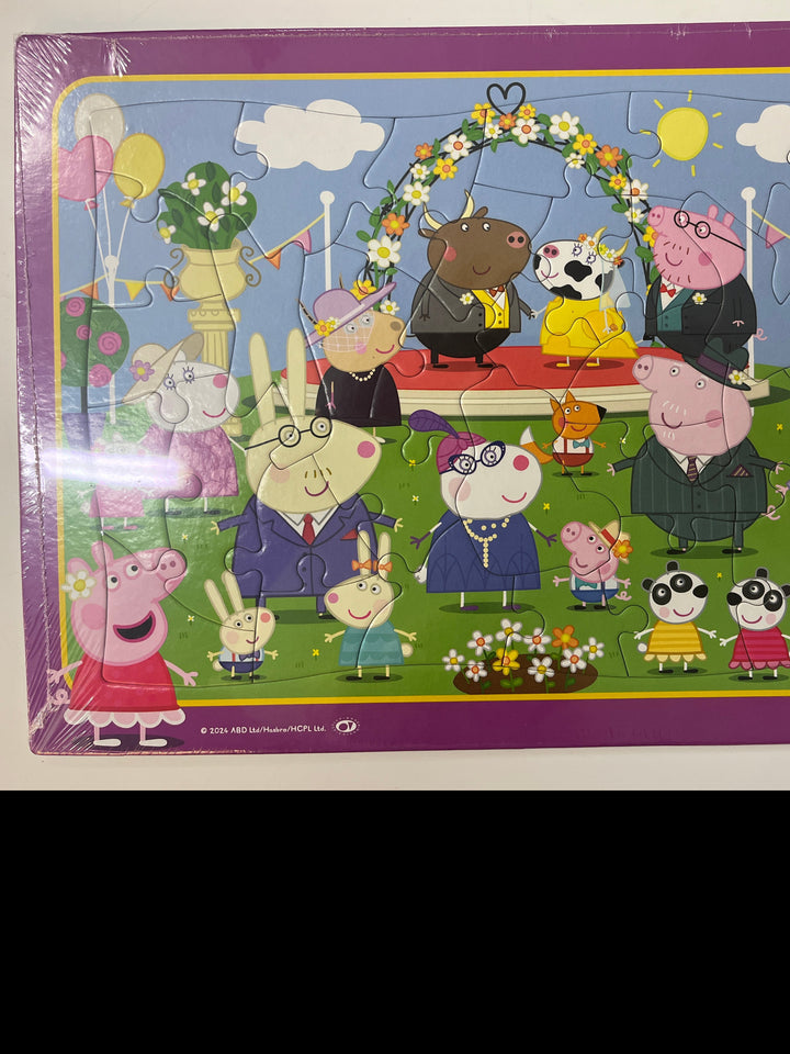  peppa pig tray puzzle the wedding