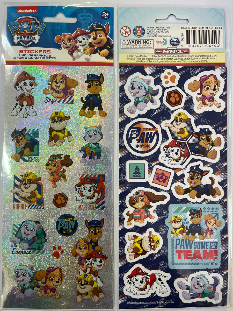 Paw patrol stickers