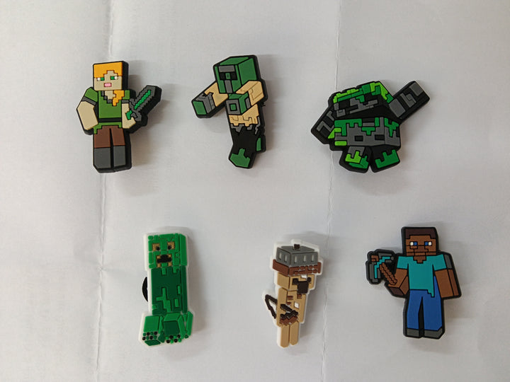 Minecraft shoe Charms 6 pieces